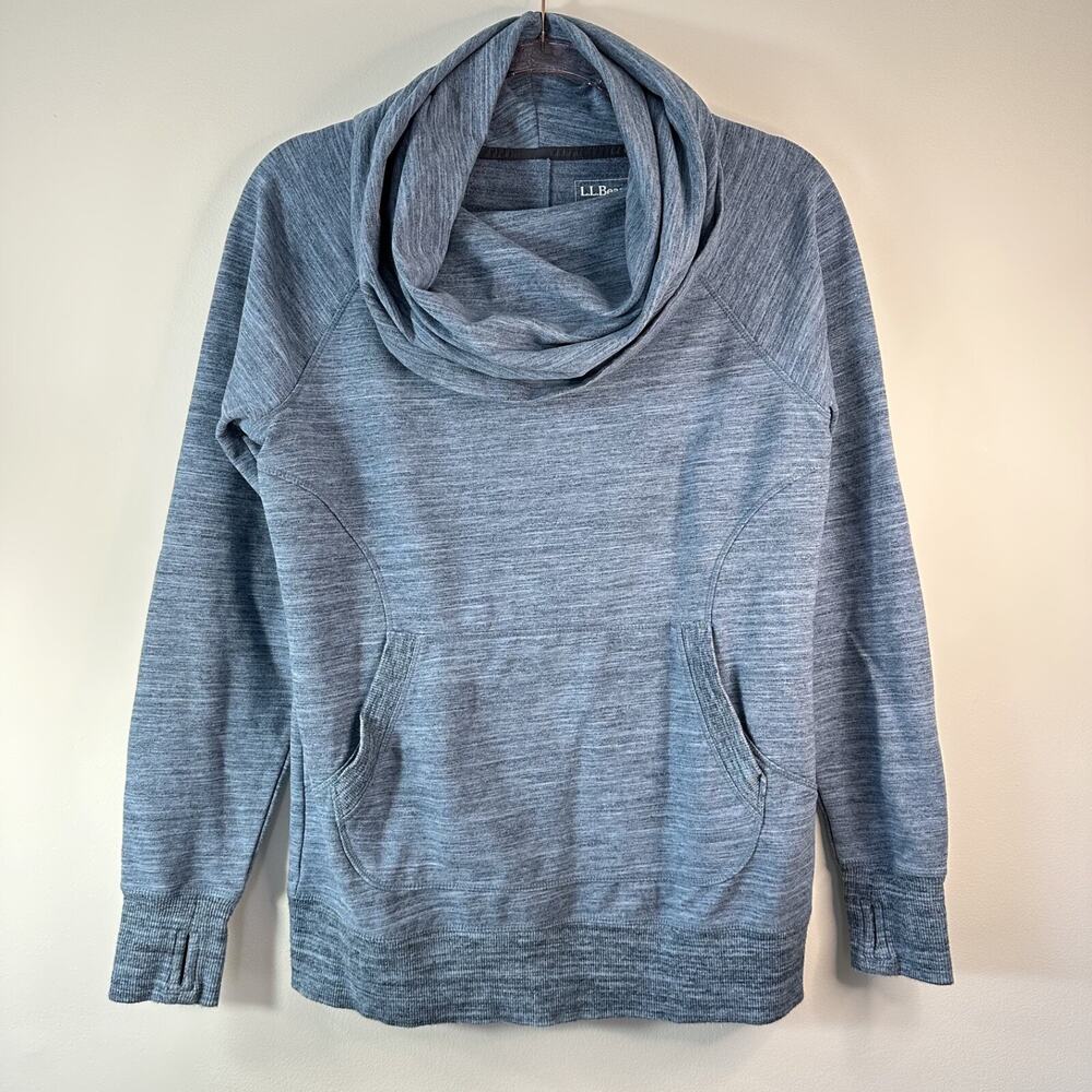 LLBean Women Medium Regular Cozy Pullover sweatshirt marbled